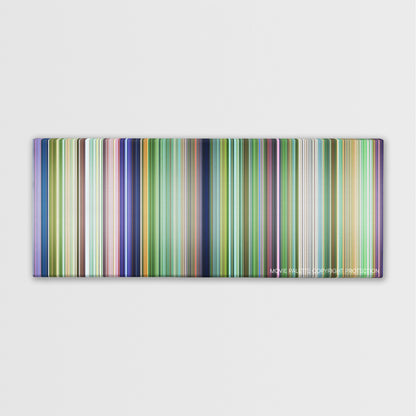 Rio 2 color palette canvas print: thousands of thin vertical stripes of color