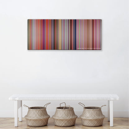 The Angry Birds Movie color palette canvas above a white bench with three woven baskets