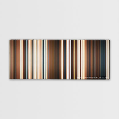 The Searchers color palette canvas print: thousands of thin vertical stripes of color