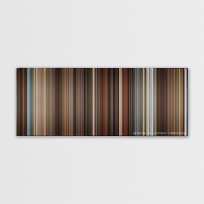 Anchorman 2: The Legend Continues color palette canvas print: thousands of thin vertical stripes of color