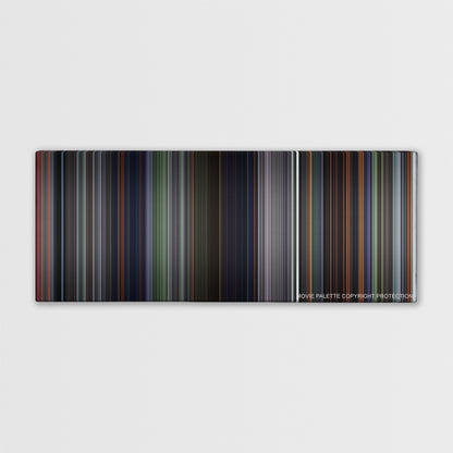 Battle Royale color palette canvas print: thousands of thin vertical stripes of color