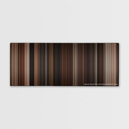 The Mask of Zorro color palette canvas print: thousands of thin vertical stripes of color