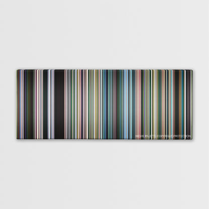 An Inconvenient Truth color palette canvas print: thousands of thin vertical stripes of color