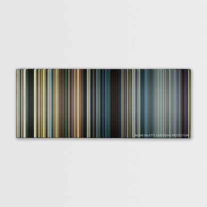 The Expendables 3 color palette canvas print: thousands of thin vertical stripes of color
