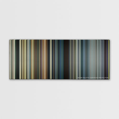 The Expendables 3 color palette canvas print: thousands of thin vertical stripes of color