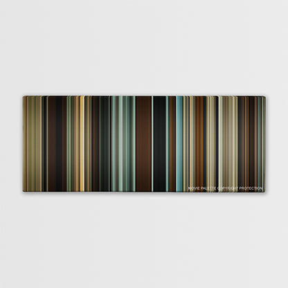 The Assassination of Jesse James by the Coward Robert Ford color palette canvas print: thousands of thin vertical stripes of color