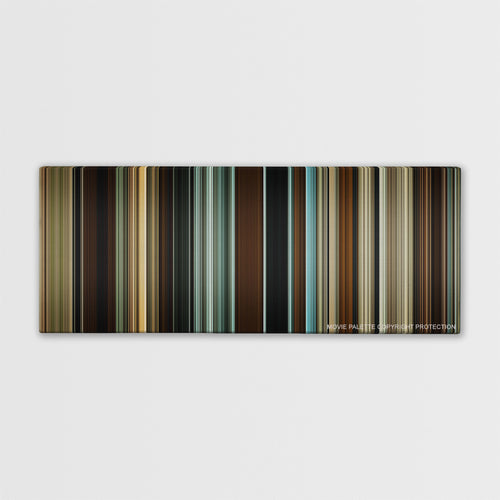 The Assassination of Jesse James by the Coward Robert Ford color palette canvas print: thousands of thin vertical stripes of color