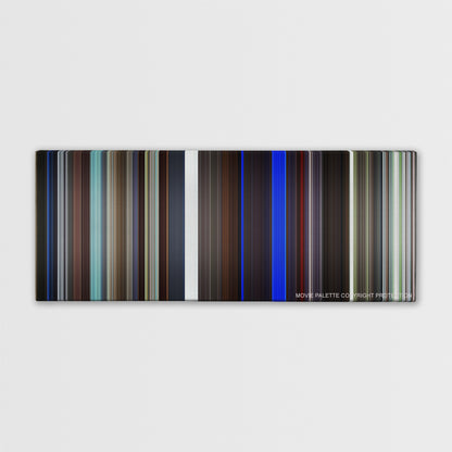 25th Hour color palette canvas print: thousands of thin vertical stripes of color