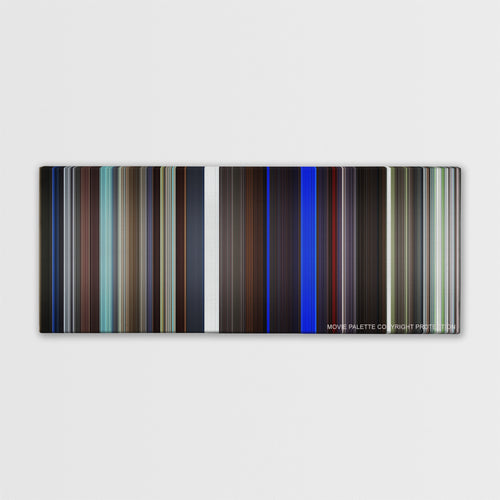 25th Hour color palette canvas print: thousands of thin vertical stripes of color