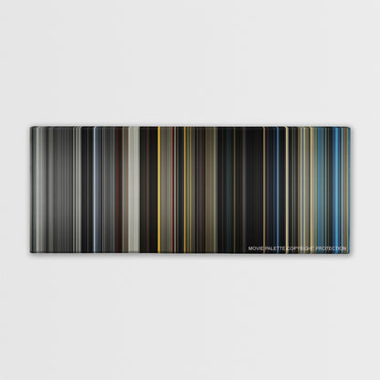 The Giver color palette canvas print: thousands of thin vertical stripes of color