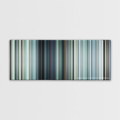 Angel Has Fallen color palette canvas print: thousands of thin vertical stripes of color