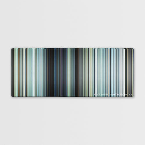 Angel Has Fallen color palette canvas print: thousands of thin vertical stripes of color