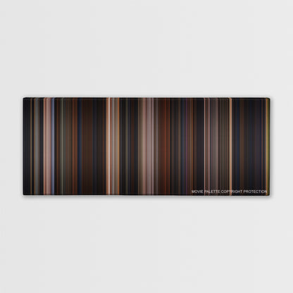 Chicken Run color palette canvas print: thousands of thin vertical stripes of color