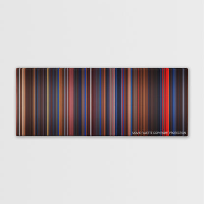 Flatliners color palette canvas print: thousands of thin vertical stripes of color