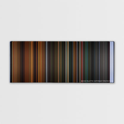 Crimson Peak color palette canvas print: thousands of thin vertical stripes of color