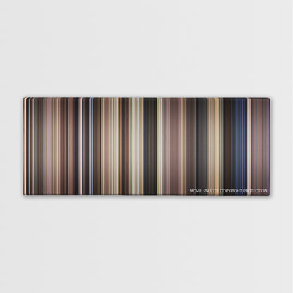 The Karate Kid Part II color palette canvas print: thousands of thin vertical stripes of color