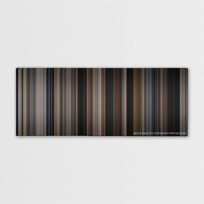 Girl, Interrupted color palette canvas print: thousands of thin vertical stripes of color