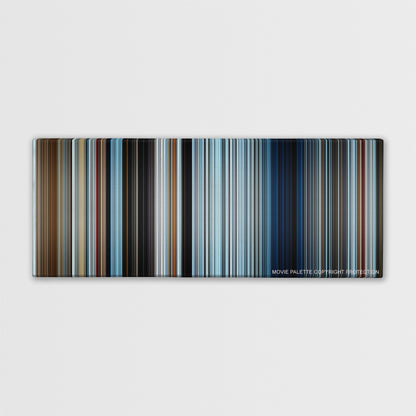 Everest color palette canvas print: thousands of thin vertical stripes of color