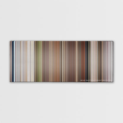Planet of the Apes color palette canvas print: thousands of thin vertical stripes of color