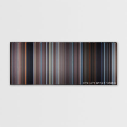 Tucker and Dale vs Evil color palette canvas print: thousands of thin vertical stripes of color