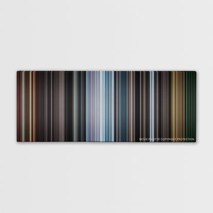 REC color palette canvas print: thousands of thin vertical stripes of color