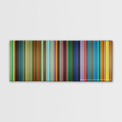 Kung Fu Panda 3 color palette canvas print: thousands of thin vertical stripes of color