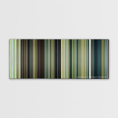 Wonder Woman 1984 color palette canvas print: thousands of thin vertical stripes of color