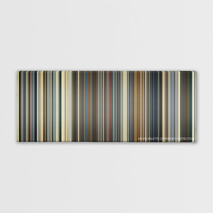 Eye in the Sky color palette canvas print: thousands of thin vertical stripes of color