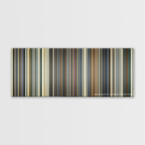 Eye in the Sky color palette canvas print: thousands of thin vertical stripes of color
