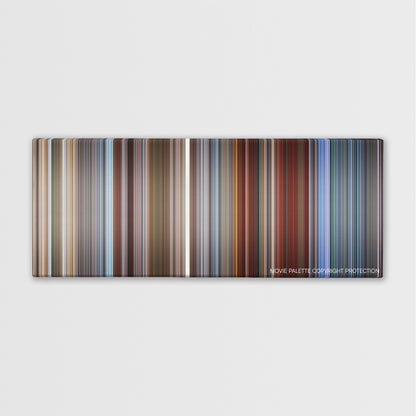 Sky High color palette canvas print: thousands of thin vertical stripes of color