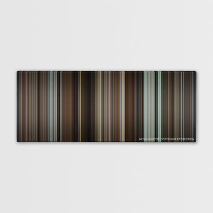 Knives Out color palette canvas print: thousands of thin vertical stripes of color
