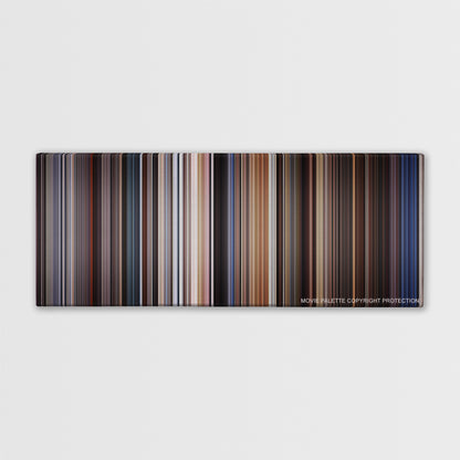 Highlander color palette canvas print: thousands of thin vertical stripes of color