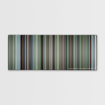 The Tree of Life color palette canvas print: thousands of thin vertical stripes of color