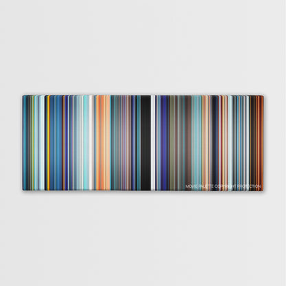 Ultraviolet color palette canvas print: thousands of thin vertical stripes of color