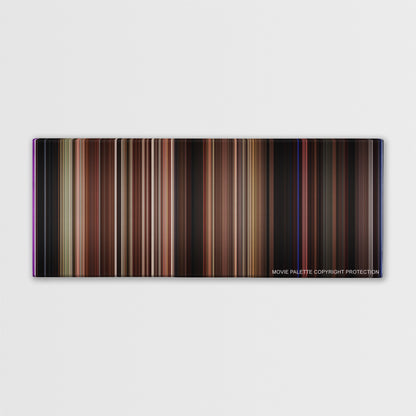 Mulholland Drive color palette canvas print: thousands of thin vertical stripes of color