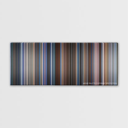 Wag The Dog color palette canvas print: thousands of thin vertical stripes of color