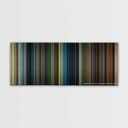 Maleficent color palette canvas print: thousands of thin vertical stripes of color