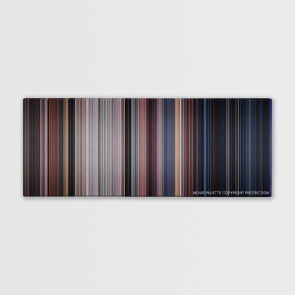 Lethal Weapon 2 color palette canvas print: thousands of thin vertical stripes of color