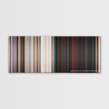 No Escape color palette canvas print: thousands of thin vertical stripes of color
