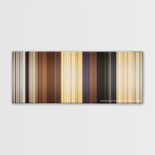 The Inbetweeners color palette canvas print: thousands of thin vertical stripes of color