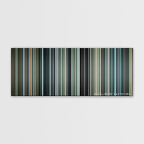 Man of Steel color palette canvas print: thousands of thin vertical stripes of color