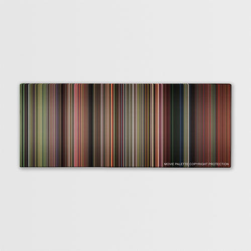 The Karate Kid color palette canvas print: thousands of thin vertical stripes of color