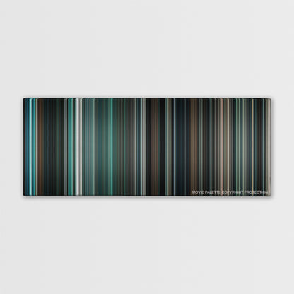 The Day the Earth Stood Still color palette canvas print: thousands of thin vertical stripes of color