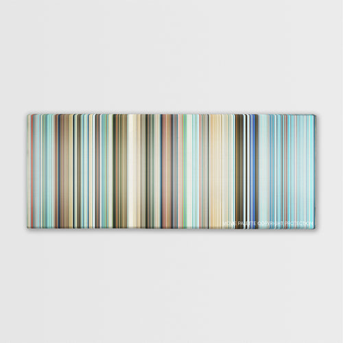 Porco Rosso color palette canvas print: thousands of thin vertical stripes of color