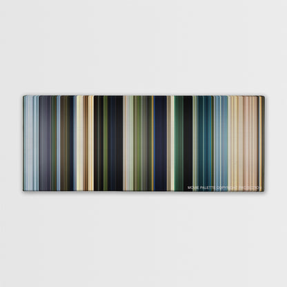 The Legend of Tarzan color palette canvas print: thousands of thin vertical stripes of color
