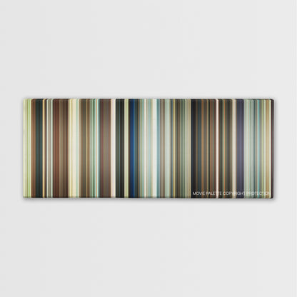 You, Me and Dupree color palette canvas print: thousands of thin vertical stripes of color