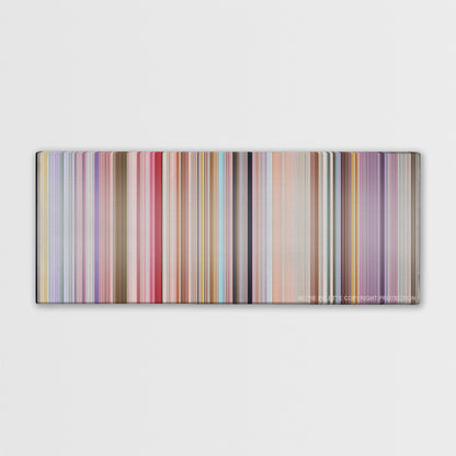 PK color palette canvas print: thousands of thin vertical stripes of color