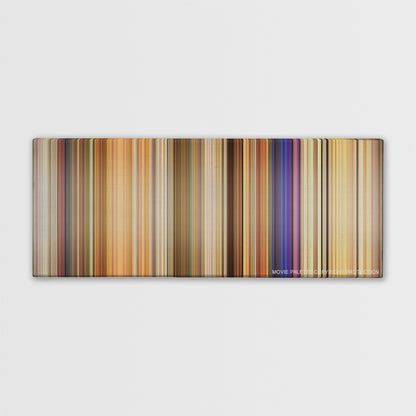 White Chicks color palette canvas print: thousands of thin vertical stripes of color