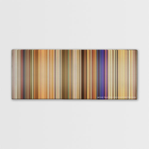 White Chicks color palette canvas print: thousands of thin vertical stripes of color