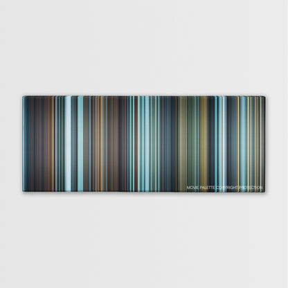 I, Frankenstein color palette canvas print: thousands of thin vertical stripes of color